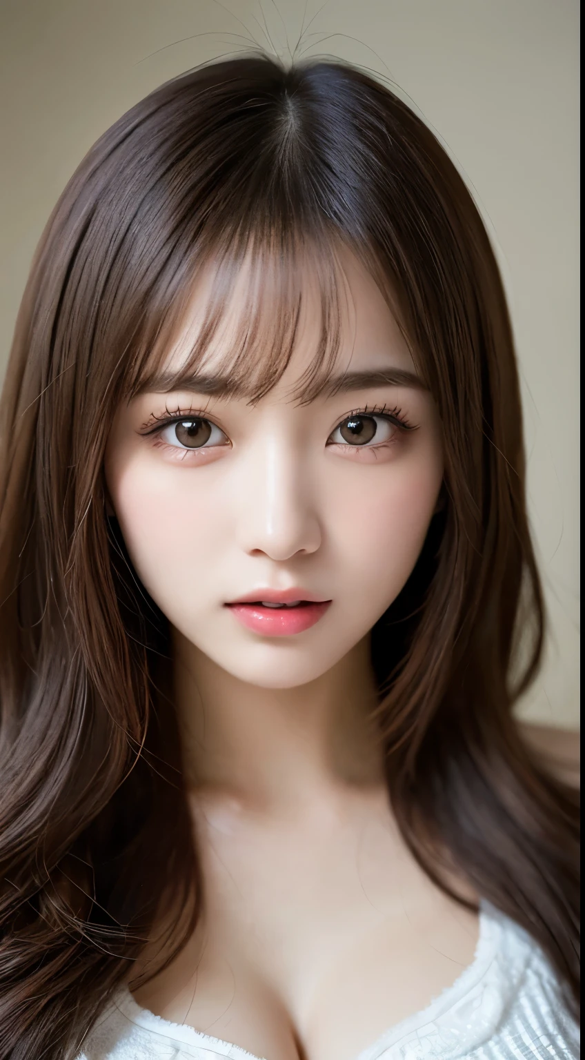 masutepiece, Best Quality, Illustration, Ultra-detailed, finely detail, hight resolution, 8K Wallpaper, Perfect dynamic composition, Beautiful detailed eyes , Sexy face,Expression feeling ???????,The state of peak sexual arousal during sex,excited face from ,KPOP Idol Face,Japan Idol Face,Beautiful detailed face,Perfect and beautiful face,Background blur,a 20 yo woman,Photograph the subject with their face close to the camera.,Big eyes,Classy face,slim face and body