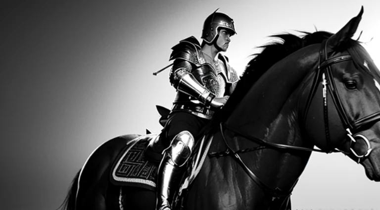 Wearing ancient Greek classic armor，holds a spear，There is a mount under me，There is a pet beside you，The warrior&#39;s rage burns in his eyes，Classical Greek style，Bright, high-contrast light and shadow，Heroic temperament，Super meticulous，Unreal Engine OC Rendering