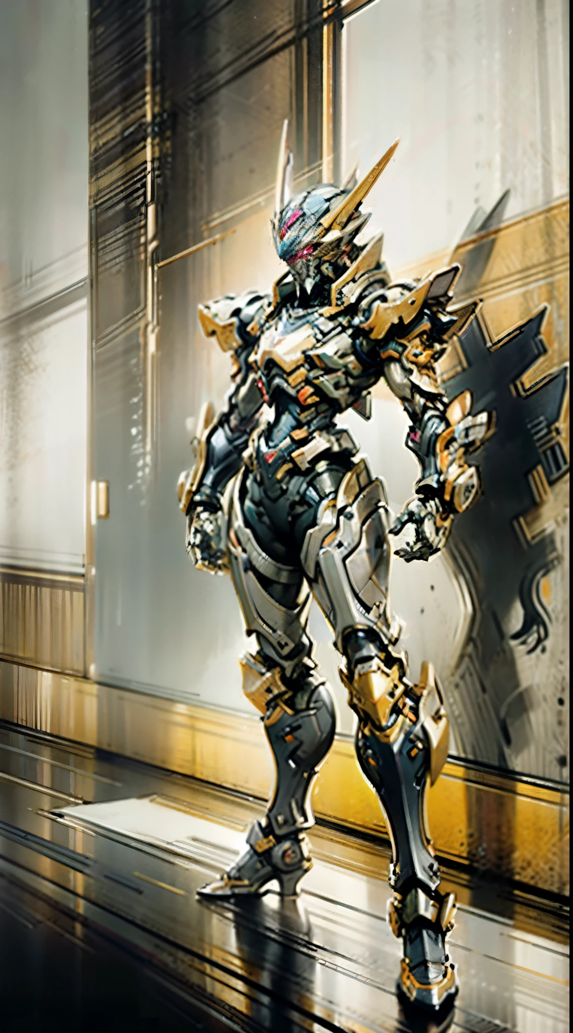 A high-tech combat armor suit inspired by Godzilla concept, Godzilla concept biotech battle armor, High-tech armored suits, psychedelic details, BiophyllTech, add electric power around, A bio-sensitive high-tech battle armor suit infused with Godzilla characteristics, The angular design on the body is illuminated and the display is charging, energy waves, Energy particles, octane render, unreal engine 5, high definition, best quality, highres, ultra-detailed, fantasy, Ultra-complex design, ultra-fine painting, extremely delicate, professional, perfect images quality, realistic, sure real, creativity, RAW photo, UHD, 32k, Natural light, cinematic lighting, best shadow, anatomically correct, masterpiece-anatomy-perfect, masterpiece:1.5