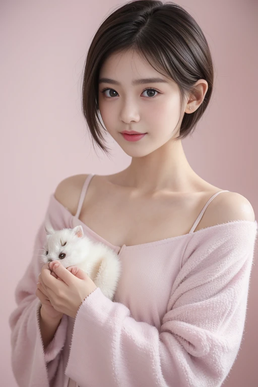 (((masterpiece))), (One beautiful Japan girl, classmates, landscape and innocence,kawaii) ,超hight resolution, Realistic, Ultra-detailed細, 8K,top-quality, Extremely detailed, Detailed background,A slender,very beautiful japanese girl, Detailed face:1.3), (Boyish short-haired,A dark-haired :1.4), (a baby face,kawaii系,adorable 14 year old girl), (Perfect body:1.1), beautiful off shoulder clavicle,Super Detailed Face、Detailed lips、A detailed eye、small gravure idol,Transparent skin、美しい背景綺麗なA detailed eye, Beautiful detailed lips, 非常にA detailed eyeと顔, long eyelash quality, hight resolution:1.2), Ultra-detailed, (Realistic:1.37), nffsw, Studio Lighting, Vivid colors, (shiny and glossy hair), playful grin, Innocent look, Colorful background, Fair skin, (relaxed natural posture), soft and delicate features, (colorful onesie), (pretty hands and fingers), perfect fingers,dreamy ambiance, (Child-like wonder and innocence), (Soft and gentle lighting), cute and adorable expression, (fairy magic elements), (Charming and seductive), (Pastel colors), (Ethereal whimsical), (Impeccable attention to detail), cute and fluffy pets.