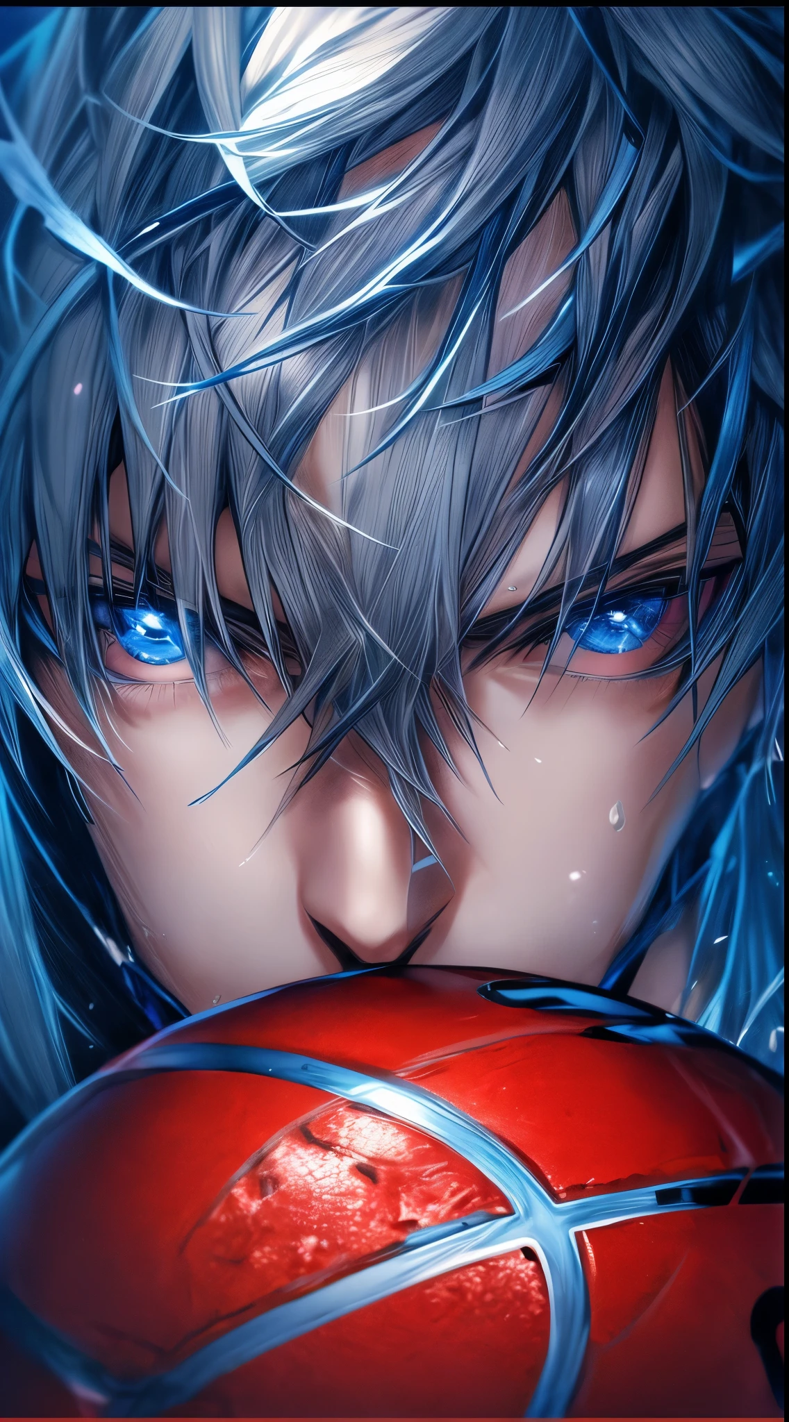 anime boy with blue eyes holding a basketball ball in his hands, tall anime guy with blue eyes, 4 k manga wallpaper, stunning anime face portrait, 4k anime wallpaper, handsome anime eyes, anime style 4 k, anime wallpaper 4k, anime wallpaper 4 k, detailed digital anime art, clean detailed anime art, detailed anime artwork, badass anime 8 k
