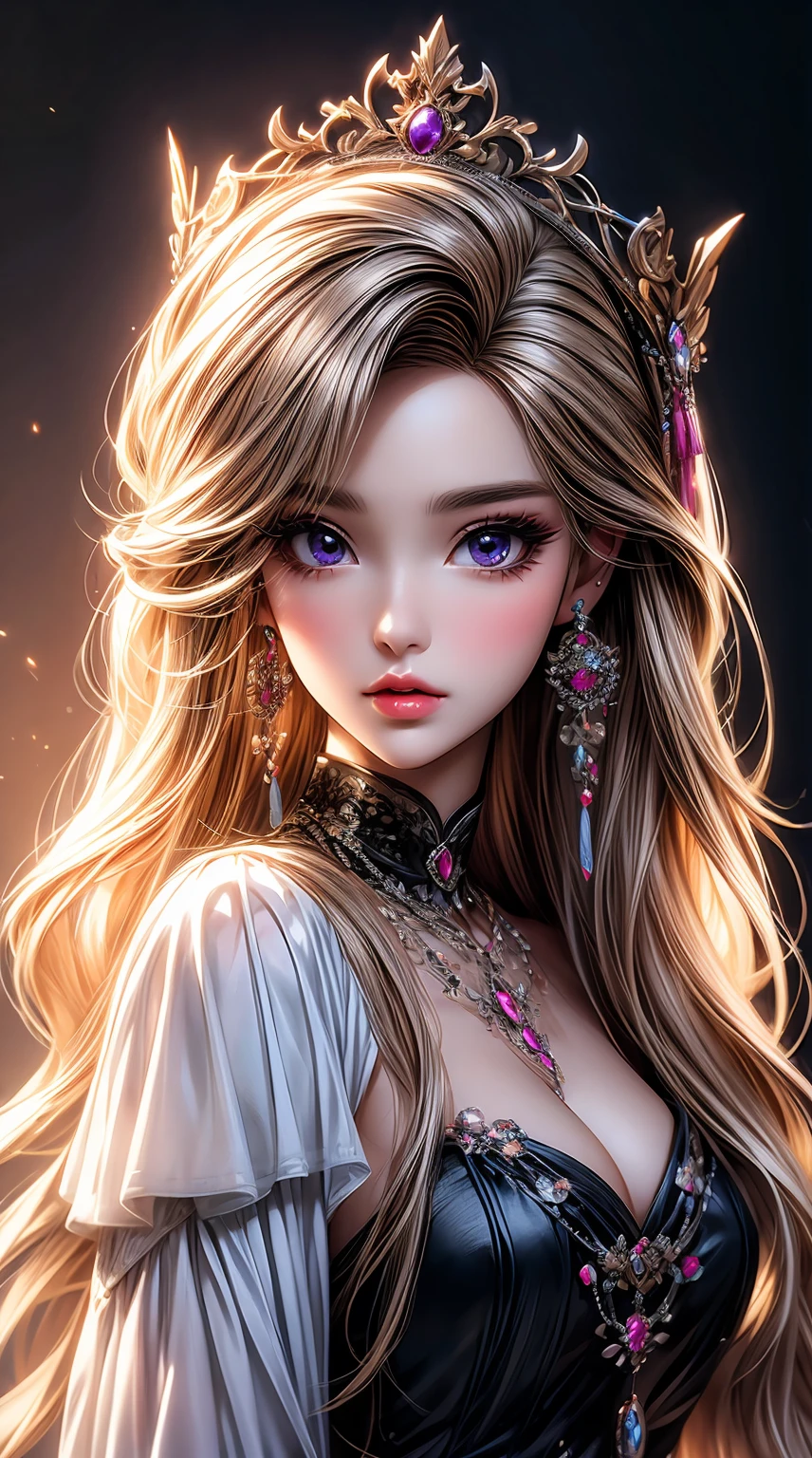 a close up of a barbie doll wearing a tiable, popular korean makeup, popular south korean makeup, artdoll, anime barbie doll, portrait of barbie doll, bjd, artificial intelligence princess, face - up, dollfie dream, fantastic details full face, portrait of female korean idol, kawaii realistic portrait, plastic doll, a beautiful fantasy empress, barbie doll