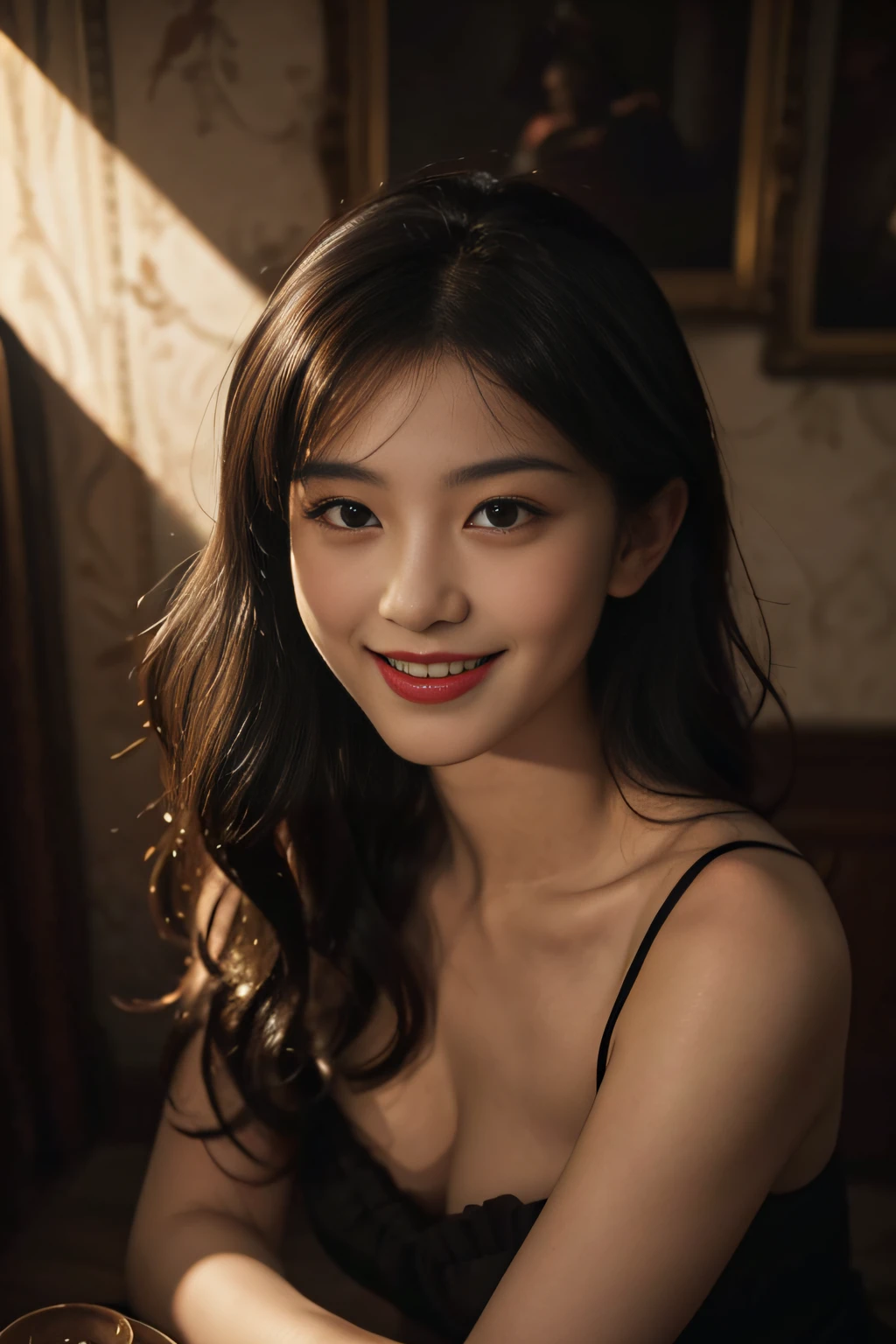 PlayingCards,Seduce you,antique,A smile,,Sweet and seductive appearance.、Caravaggio's paintings、Chiaroscuro of Caravaggio,,Cute smile, Expression of ecstasy,erotick,A sexy,Seduce you,