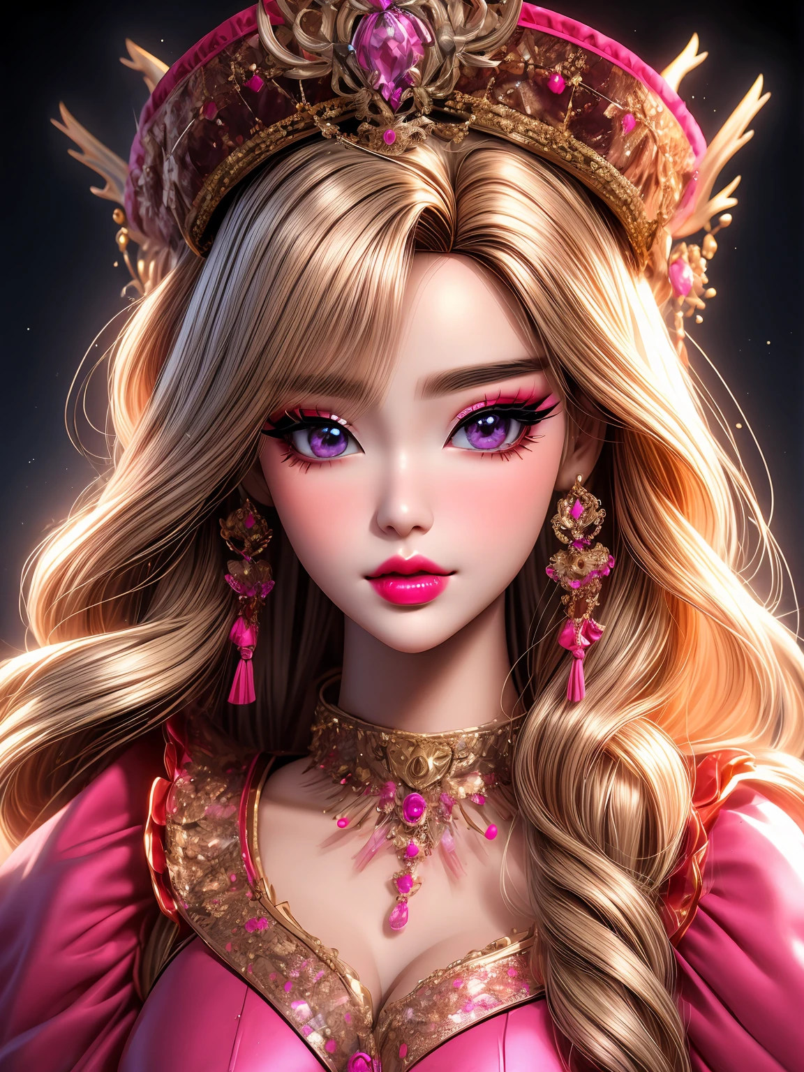a full body photo of a barbie doll wearing a tiable, popular korean makeup, popular south korean makeup, artdoll, anime barbie doll, portrait of barbie doll, bjd, artificial intelligence princess, face - up, dollfie dream, fantastic details full face, portrait of female korean idol, kawaii realistic portrait, plastic doll, a beautiful fantasy empress, barbie doll
