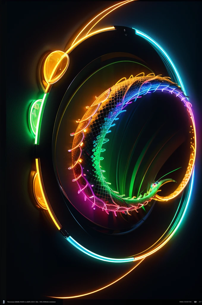 BlackLight Art, glowing snake, Psychedelic, mysterious, octane render, enhance, intricate, (best quality, masterpiece, Representative work, official art, Professional, unity 8k wallpaper:1.3)