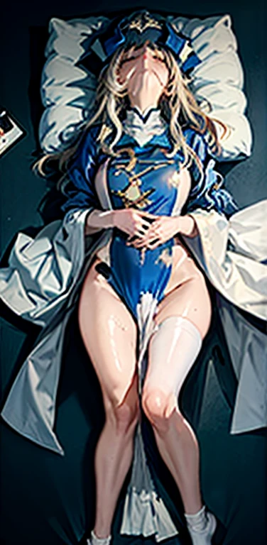 (full figure:1.1), moaning in pain, feeling pain, tearing, sore, crying, bust botox, sleeping beauty on back, wet skin and hair, hard breasts, blonde hair, (White shirt, naked lower body, torn, mid-chest torn shirt, no underwear, shirt covers Live ass), (make her priestess:1.5), perfect body, open (perfect body, small ke), fashion realistic, high-definition sysie details, photography , sharpness, unique 850 4, koda850 k portrait camera, f1.6 lens, rich colors, super realistic texture, spectacular light texture, surreal art, Cinestil 800 fashion mechanism, scared to tears, full of tears, obey the pain, moan in pain, grimace in pain, ahegao, head back, bodypaint
