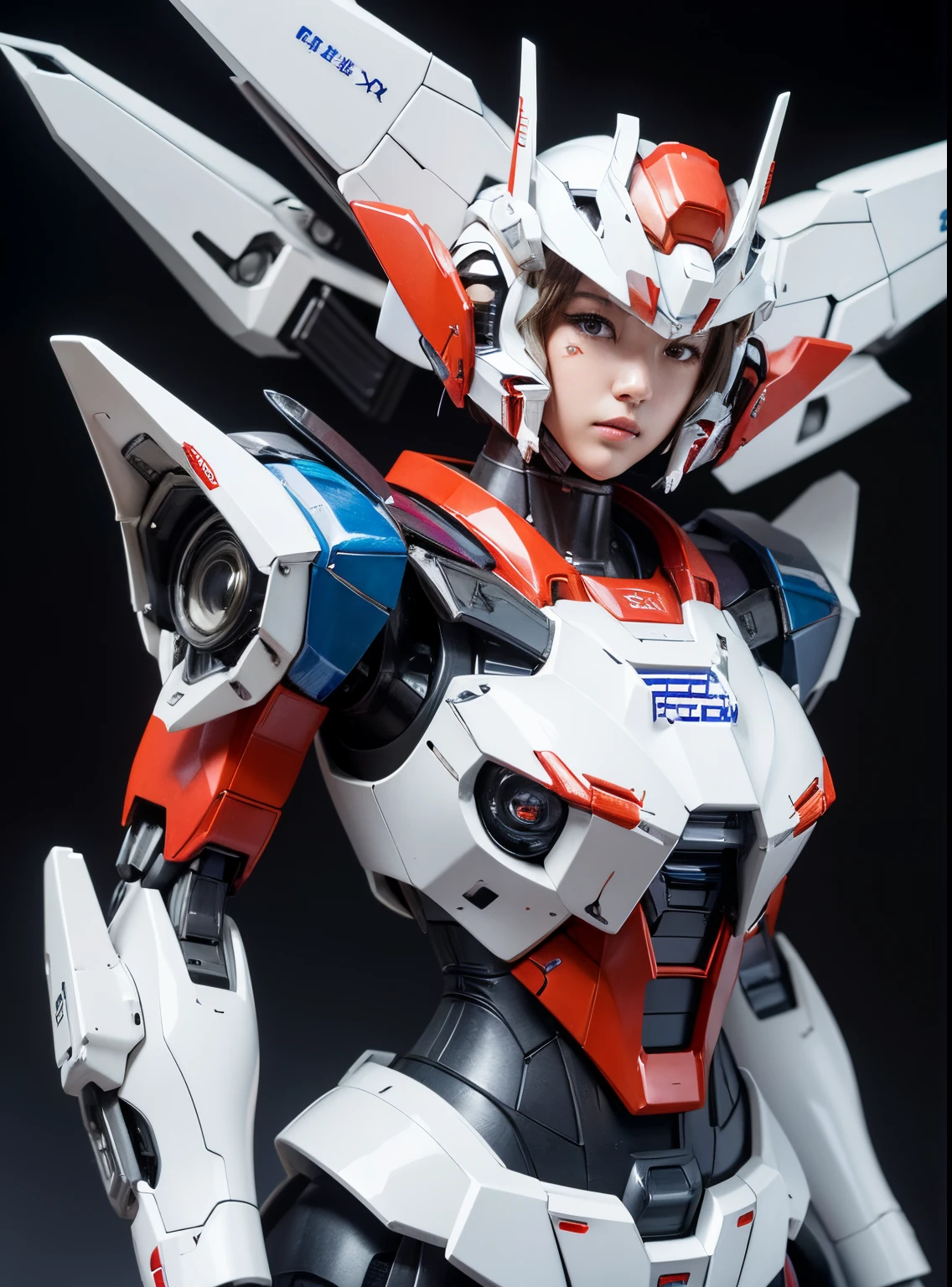 Textured skin, Super Detail, high details, High quality, Best Quality, hight resolution, 1080p, hard disk, Beautiful,(Gundam),(RX782)beautiful cyborg woman,Mecha Cyborg Girl,Battle Mode,Girl with a Mecha Body,彼女は未来的なGundamメカを身に着けています,Fulll body Shot