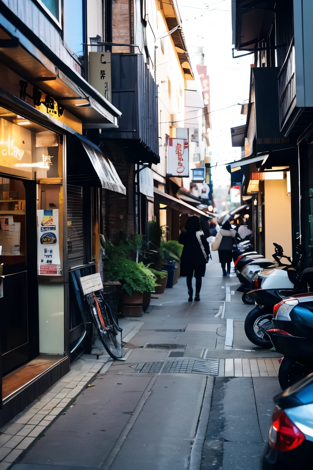 natta,Bustling street, Rear view,