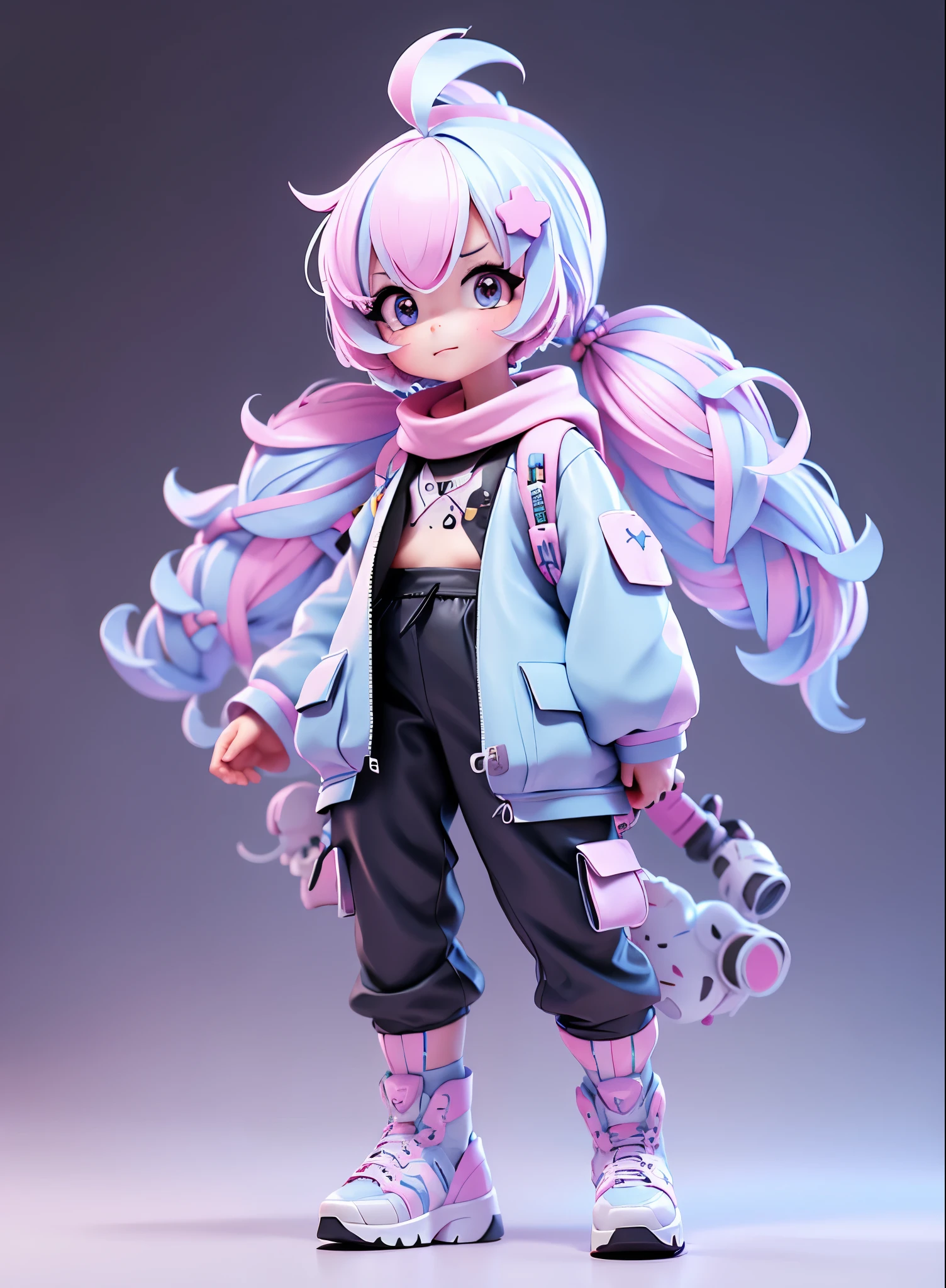 A girl with pink hair and black boots stands in front of a white background。。。。。。。。。。。, {{1 girl in}}, pink twintail hair and cyan eyes, Humanoid pink girl, Madoka Kaname, anime moe art style, best anime character design, anime monster girl, High quality anime art style, Anime girl named Lucy, art of kirokaze pixel