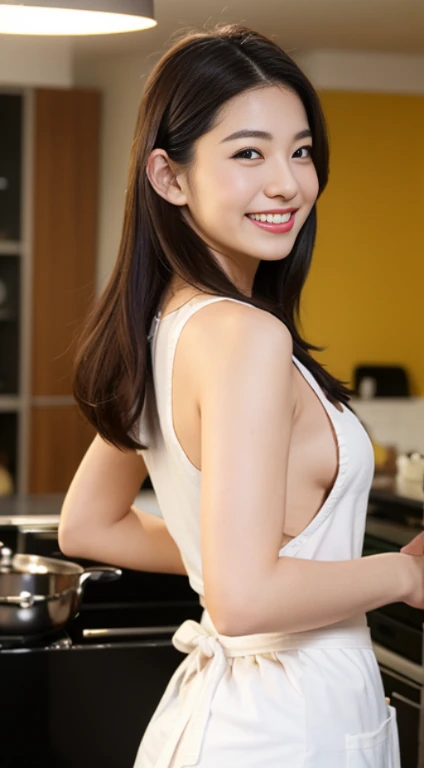 Girls showing her breasts and ass , leaning on the table 