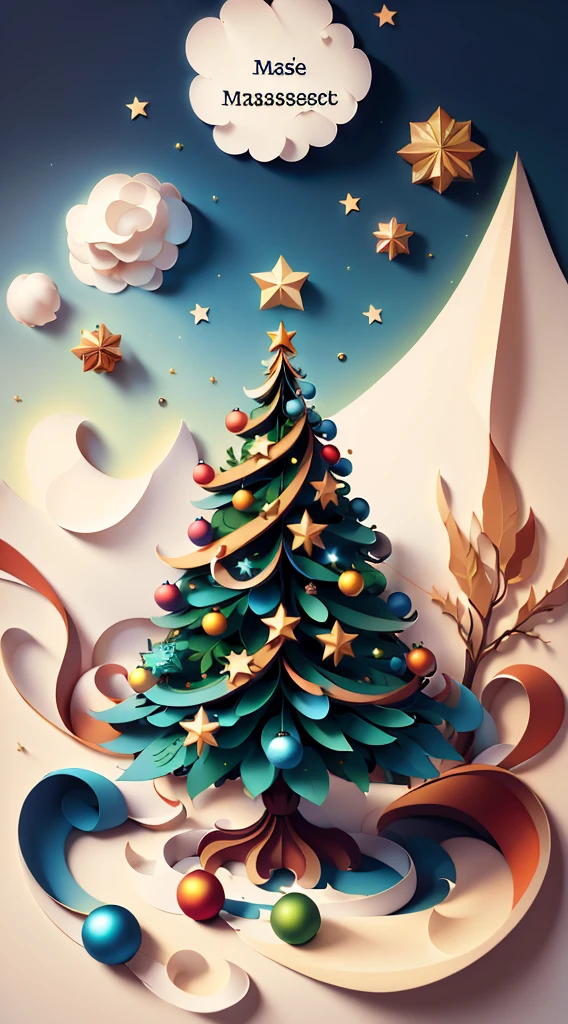 (((masterpiece))),best quality, illustration, christmas tree, _cut,