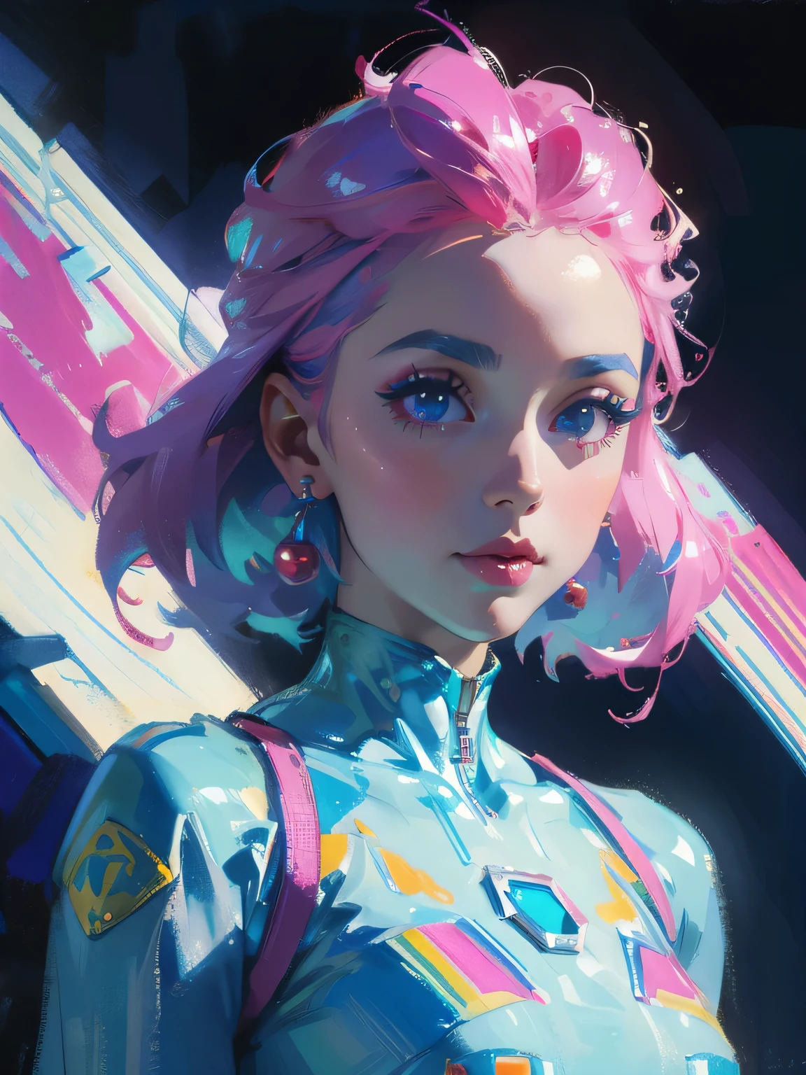 (best quality,4k,8k,highres,masterpiece:1.2),ultra-detailed,(realistic,photorealistic,photo-realistic:1.37),astronaut girl,vaporwave aesthetic,beautiful,detailed eyes,detailed lips,extremely detailed eyes and face,long eyelashes,colorful,smiling,rainbows,pastel colors,glowing lights,neon atmosphere,lush garden background,vibrant atmosphere,retro style,surreal,digital art,80s vibes,aesthetic art,synthetic materials,shiny surfaces,astronaut suit,pink and blue theme,star-filled sky,peaceful,futuristic,calm expression,relaxing environment,vivid colors,soft gradients,dreamy atmosphere,pristine white clouds,fantasy setting,serene gaze,aesthetic composition,ethereal vibes,cosmic energy,expressive colors,perfect lighting,ethereal beauty,amazing art,seamless blend,mesmerizing,eye-catching,alluring,visual delight,transcendent artwork,inspiring creativity.