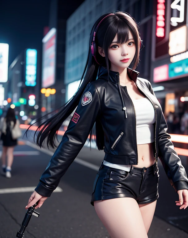 Anime girl wearing a dress and headband standing in front of a building, digital cyberpunk anime art, Digital Cyberpunk - Anime Art, anime cyberpunk art, cyberpunk anime girl, cyberpunk anime girl mech, anime style 4k, Best Anime 4K Kona-chan Wallpaper, cyber high school girl, cyberpunk anime art, portrait anime space cadet girl, future anime girl, dreamy cyberpunk girl