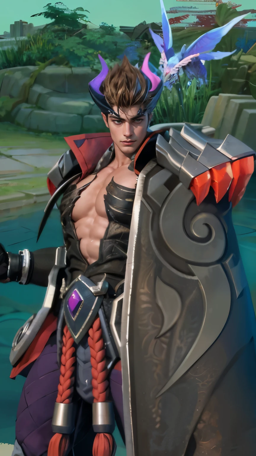 Best quality, masterpiece, detailed skin texture, detailed clothes texture, detailed face, super detail, 8k, intricate detail, 1 boy, The color doesn't change, Muscle guy, 1 guy