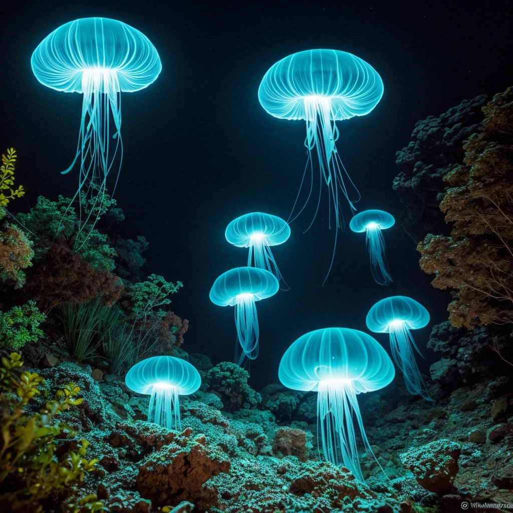 bioluminescent jellyfish