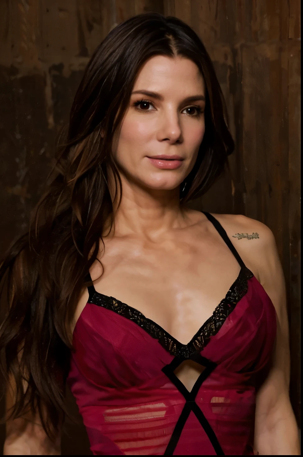 portrait photo of (Evangeline Lilly) in a red sheer lingerie, (long hair), posing for a picture, ziprealism, for cosmopolitan,  realistic skin texture, softcore, warm lighting, simple background, magazine cover style, (horny,moaning, screaming in pain,orgasm, tired after sex:2), epic character composition, by ilya kuvshinov, alessio albi, nina masic,