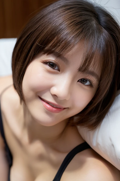 Japan Beauty,High r,Sleeping on the back,Female genitals visible,sleeping in bed with legs spread apart
(Detailed body,lean body,small bust,Small breasts,Small,small tits,big breasts thin waist)
(detailed legs,Larger hips,Thick thighs)
(detailed costume,fullnude)
(A detailed face,elongated facial contour,a little bit smile,Sharp cheeks,Round chin,Eyebrows that are raised on the outside)
(A detailed eye,Looking at the camera,Slender eyes,Beautiful eyes,Dark gray eyes,drooing eyes,The space between the eyes is narrow)
(Detailed nose,neat nose)
(Detailed hair,Bob cut hair,a little brown hair)