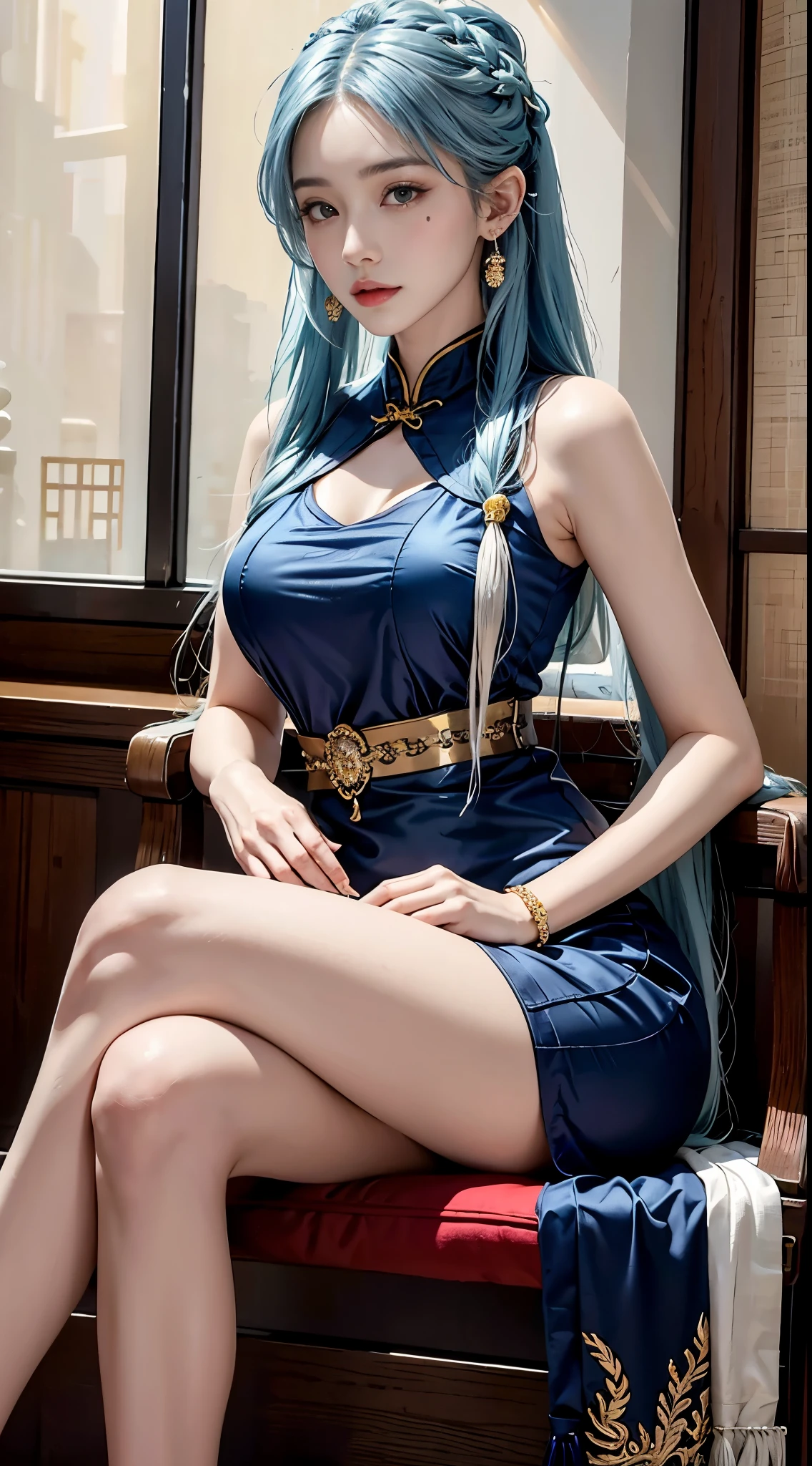 (belle delphine, bulma) woman wearing ao dai, curvy, thick, absurdres, gamer girl