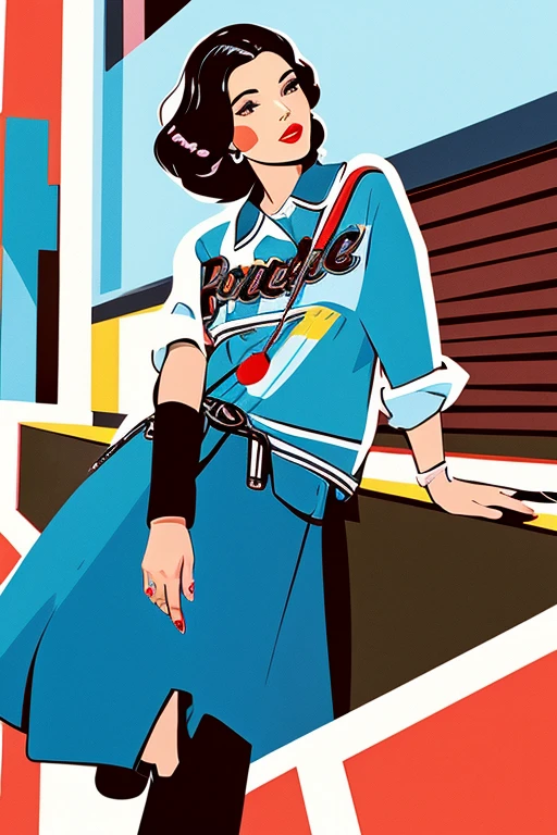 Illustration image、ＰＯＰ、rcasual、Fashionable、retro-inspired
