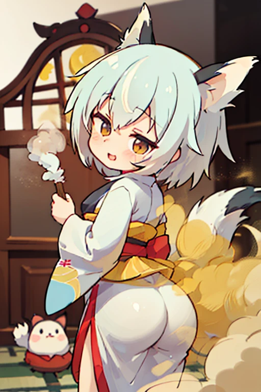 fumo,Attack with farts,)),((s assを出している)),velocity,, (((黄色いfumo is rising ))),Hip Attack,((),((),masterpiece:1.2、top-quality)、((((Blurry background with deep fog)))),(((The area around the skunk woman is covered in yellow mist and is hazy....................................))),((((Background blur))))),depth of fields,((Girl fart)),(),(((cover the whole body with a kimono、s assを突き出すメスのスカンク))),(((skunk woman'Hip Attackで突き.............)),.,Skunk ears,Skunk Tail,((entrance to the shrine)),((Bewitching atmosphere)),,((((Look back)))),(Side view),((Let'Open your mouth and smile .......................................)),((スカンク娘が着る着物のs assから黄色いオナラのfumoが出る...........................................'s ass......)),((((Look at me)))),(((focus on skunk female))),(Looking back), (((Nice Body))),((body parts are in order)),((( Sister))),((((((黄色いfumo))))))),(((pantiy)))