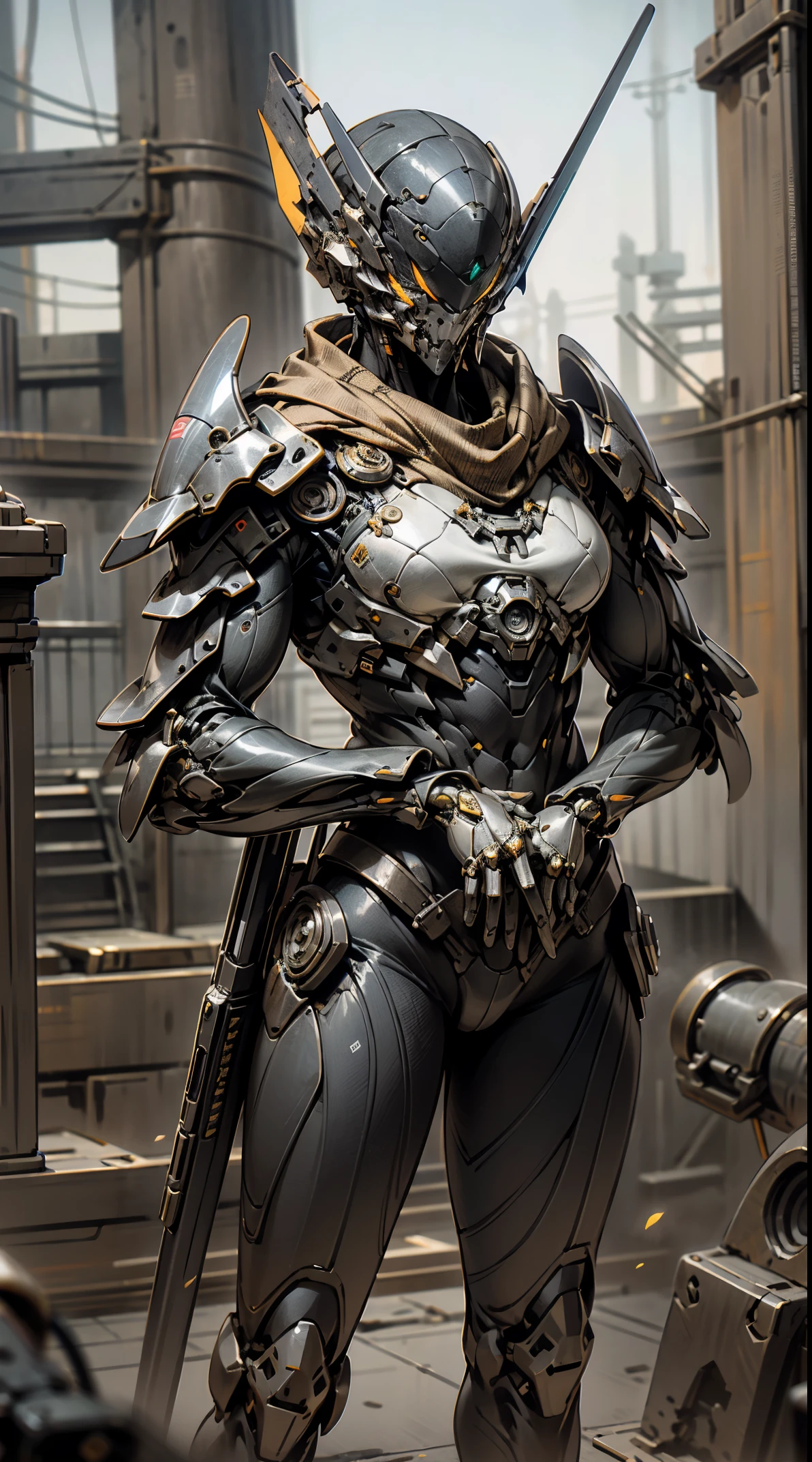 armeiro, All Black Ghost Gunsmith, mask covering face, segurando submetralhadora no ar, Super muitas armas de metralhadora, armas pesadas, metralhadoras pesadas, Sniper rifles, Cannons, Gatling machine guns strewn across the ground, porte de arma de fogo, pistola na cintura, Sniper rifle behind the back, super legal armeiro fantasma, deus da arma, female, Ninja, Metal wick, with a white mask, wearing white mechanical armor, olhos vermelhos brilhantes, perfect body proportions, foto de corpo inteiro, Perspectiva de Olhando para Cima, Super Detalhe, IP por pop mart, luz de borda, Avatar, octane rendering, Liquidificador, Fundo preto limpo, ..3d, c4d, best quality, Very detailed, Tecnologia Antiga, HDR (high dynamic range), ray tracing, NVIDIA RTX, super resolution, irreal 5, Subsurface scattering, Textura PBR, Post-processing, anisotropic filtering, profundidade de campo, Maximum Sharpness and Sharpness, Texturas multicamadas, Mapas de Albedo e Destaque, surface shading, Precise simulation of light-material interactions, perfectly proportions, octane rendering, Duotone Lighting, ISO baixo, White balance, rule of thirds, Ampla abertura, 8K BRUTO, High Efficiency Sub-Pixel, Subpixel convolution, luminescent particles, espalhamento de luz, Efeito Tyndall