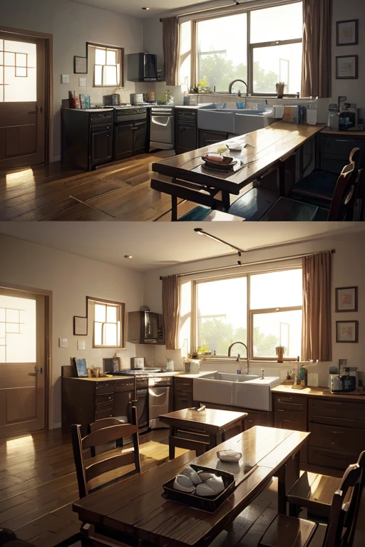 A small kitchen with windows and a sink, in Madhouse Studio anime style, a cozy multidimensional tavern, Chen Hai Cheng, anime scene, (Makoto Shinkai), anime background art, Makoto Shinkai. -h 2160, in a dark laboratory room, a bedroom at Studio Ghibli, tavern background.
Explanation:
- A small kitchen with windows and a sink: The main subject of the prompt, describing a small kitchen with specific details like windows and a sink.
- In Madhouse Studio anime style: The desired art medium/style for the image, specifying an anime style similar to the works produced by Madhouse Studio.
- A cozy multidimensional tavern: Additional detail to enhance the scene, suggesting that the small kitchen is part of a cozy and multidimensional tavern, adding depth and atmosphere to the overall image.
- Chen Hai Chenentioning the artist Chen Hai Cheng, who is known for his beautiful and detailed artwork, to further enhance the quality and level of detail expected in the generated image.
- Anime scene: Highlighting the specific genre and setting of the image, indicating that it should depict an anime-inspired scene.
- (Makoto Shinkai): Adding the name Makoto Shinkai, a renowned anime director known for his visually stunning and emotionally engaging works, to further emphasize the desired style and quality.
- Anime background art: Emphasizing the importance of a well-crafted and detailed background, typical of anime productions.
- -h 2160: Indicating the desired resolution of the image, specifying a high resolution of 2160 pixels.
- In a dark laboratory room: Introducing a contrasting element to the previous scene, specifying that the image should now depict a dark laboratory room.
- A bedroom at Studio Ghibli: Another contrasting setting, indicating that the image should portray a cozy and charming bedroom inspired by the beautiful and imaginative worlds created by Studio Ghibli.
- Tavern background: Reiterating the presence of a tavern in the overall prompt, but specifically highlighting the importance of the background within that setting.
Note: Remember to avoid explanations or sentences in the generated prompt and make sure all the tags are separated by commas (,) without any additional punctuation or formatting.