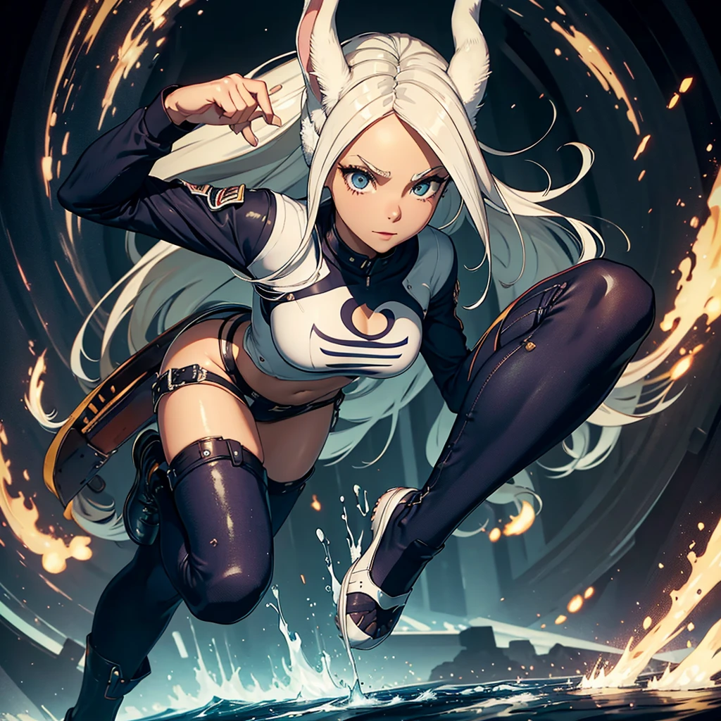 white helmet, ((perfect symmetrical eyes: 1.2)), perfect proportions, anatomically correct, (head to toe: 2.0), (full body image: 2.0), 1girls, solo, (Casshern: 1.6), extremely stylized, deviant art, masterpiece, highly detailed, bright eyes, ((wide hips)), detailed eyes, expressive detailed eyes, wide eyed, detailed pupils, futuristic, ((1950s scifi helmet)), ((pointy helmet)), Rubber Gloss, blush, (rubber skinsuit:1.4), fur lined white boots, blush, small breasts, lots of freckles, super textured detailed skin, entire body image, full body shot, nvinkpunk, professional photograph of alexander_skarsgard, tassles, large beads, navy blue orange and white, ((crouching)), cyberpunk, inkpunk