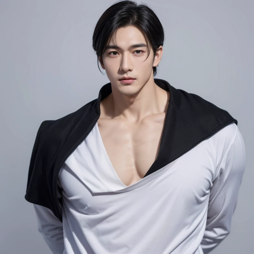 he is a handsome young man,Tall, straight and powerful。His black hair is neatly combed,Slightly messy bangs cover his deep eyes。Those eyes are like bright stars,Revealing the light of firmness and wisdom。Strong eyebrows show his resolute and courageous character。
His facial features are well defined,clear facial contours。The tall nose bridge adds a touch of majesty to him,And his strong chin shows his firm will。His lips are perfectly shaped,Slightly upturned,Leaves a confident and charming impression。
His skin is fair and healthy,Bring out his sunny temperament。Strong shoulders and collarbones outline his strong physique.,Show his youthful vitality and health vitality。His hands are long and strong,Demonstrating his hard work and persistence。
He is neatly and appropriately dressed,clothing,Showing love and loyalty to the motherland。His demeanor is calm and confident,Reveal the temperament of a leader。Accompanied by his figure,Make him more dazzling。
This handsome guy is not only outstanding in appearance,More inner charm and integrity。He thought the background,Showing his love and dedication to his country,Became a heroic role model in the hearts of countless people。
