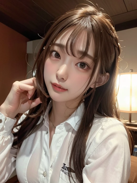 nsfw,((Best quality, 8K, Masterpiece: 1.3)), Sharp: 1.2, Perfect body beauty: 1.4, Slim abs: 1.2, ((Layered Hair Style: 1.2)), cowboy shot,Pink areola, (Wet white button long shirt: 1.1), (rain, street: 1.2), Wet: 1.5, Highly detailed face and skin texture, Detailed eyes, Double eyelids, Looking at the camera,top-down bottom-up,
