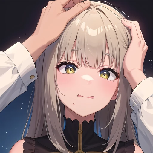 And I stick out my tongue like this?  She places her hand around his thick member stroking him lightly while keeping eye contact with him, unable to hide her nervousness or excitement from showing through slightly in her actions.