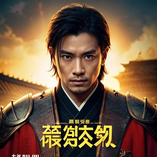 oriental、man in ancient chinese armor、ancient chinese hairstyle man、three kingdom、Military general、top-quality、masterpiece、超A high resolution、(Photorealsitic:1.4)、Cinematic poster、Multiple introductions