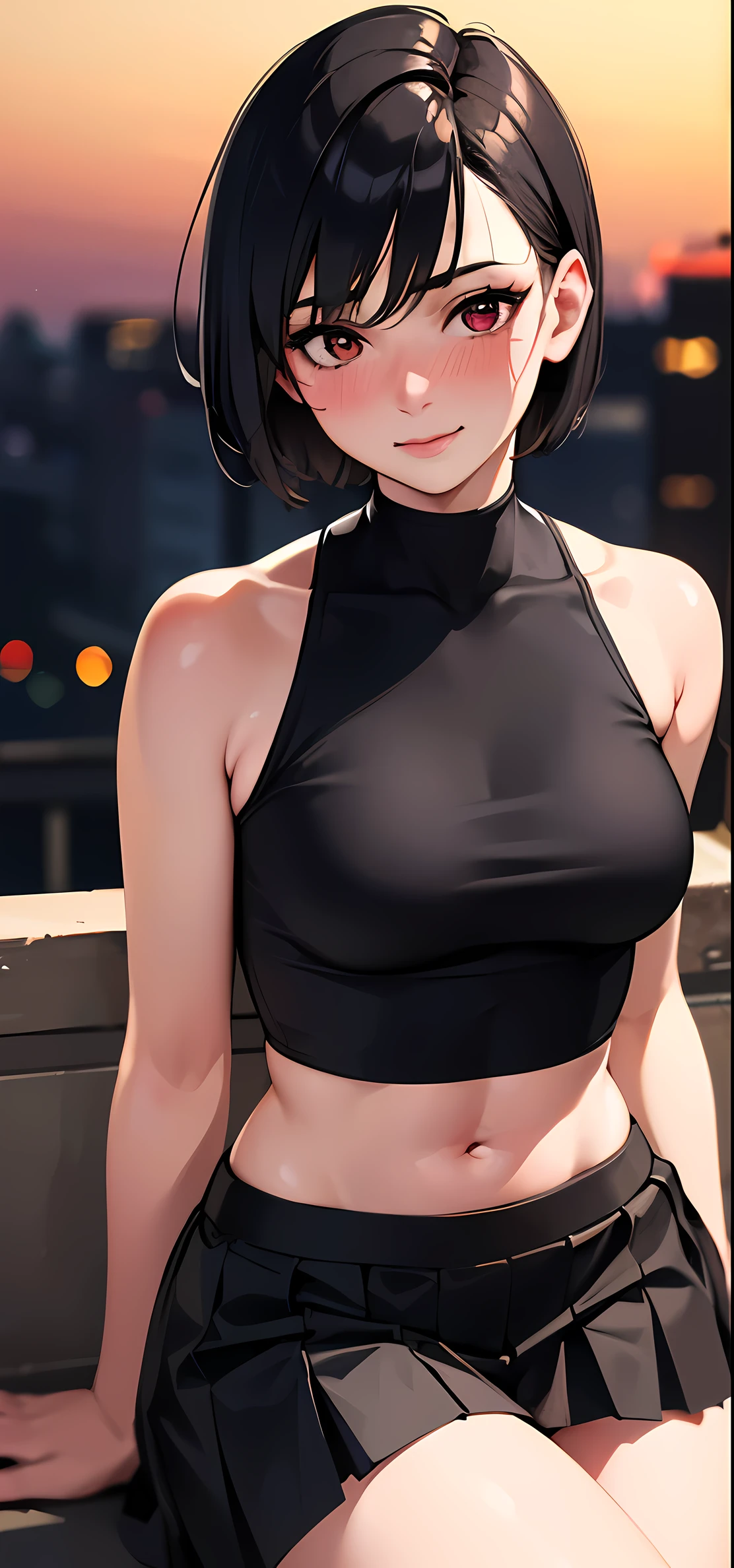 (masterpiece, best quality:1.2),  noodle (gorillaz), black hair, short hair, black eyes, multicolored hair, looking at viewer, bangs, heavy bangs, bangs covering eyes , breasts, small breasts, bob cut, sparkle, glint, blush, 1girl,detailed clothes, detailed nipples, two toned striped sweatshirt, boots, thin Japanese girl, cute, pretty, innocent, 18 year old, pov, sunlight, (half-closed eyes:0.4), (nose blush:1.2), light smile, Sunlight, (parted lips:1.4), (nose blush:1.2), foreshortening, blackcutoffs, (eye contact), high contrast, ultra high res, high resolution, detailed, breasts visible, Showing breasts, (cinematic lighting), ((high-angle view)), (half body shadow), [backlighting], [crepuscular ray], [detailed ambient light], [gray natural lighting], [ambient light on the belly], (higher wildlife feral detail), [explict content], [sharp focus], (questionable content), (shaded), Commission for High Res, detailed image, bright colors, detailed face, perfect lighting, perfect shadows, perfect eyes, girl focus, flawless face, gorgeous body, shiny body, center focus, gaze at the viewer, (masterpiece:1.21), (best quality:1.2), (illustration:1.2), (cinematic lighting:1.3), balanced coloring, global illumination, ray tracing, good lighting, cleavage, attractive body, sexy body, looking at viewer, seductive smile, extreme close-up, sexy, cumming, skinny, cum on face, ahegao, orgasm, seductive look, handjob, masturbating, cum strains, male penis in arms