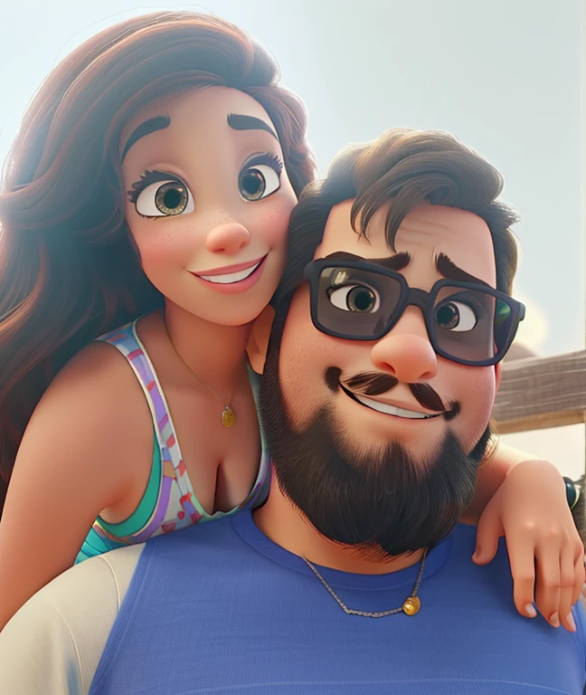 casal no estilo disney pixar, alta qualidade, melhor qualidade