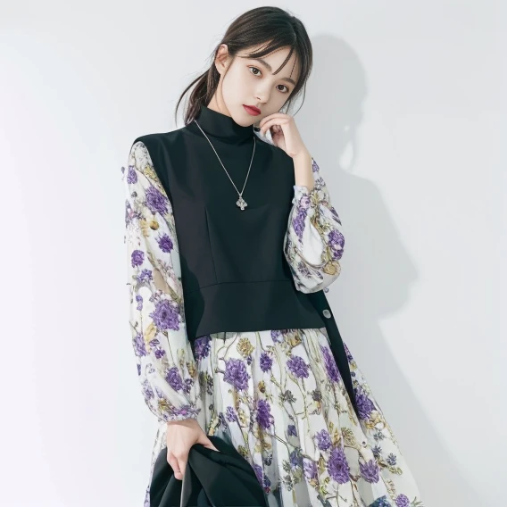 1人の女性,Hold hands,Touching hands,8 Head Body,japanes,Different uniforms,Pupils,17 age,18year old,gargantilha,From chain to collar,Chains wrapped around the hand,The two of them have chains,A dark-haired,Semi-long,Longhaire,deadpan,Nogizaka46,Keyakizaka46,Back lighting,Stained glass with purple gradient,Beautiful church,8K,top-quality,highest details