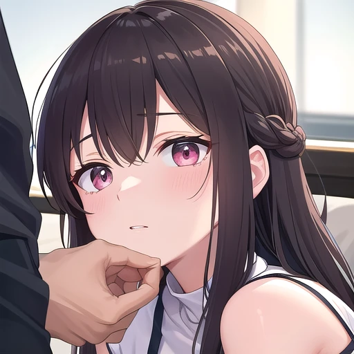 4k digital art,masterpiece,(blowjob,sucking penis pov:1.5),,(heart-shaped pupils),humid,face focus,from above,kneeling,high resolution,ultra detailed,(realistic,realistic mature woman,photorealistic),seductive anime woman,pink eyes,black hair,blunt bangs,straight hair,(tareme:1.3),thick lips,sweaty,mature woman,(aroused:1.4),happy eyes,drooling,excessive cum,sweaty,off-the -shoulder blouse,earring,outdoor,night light,back alley,,(empty eyes),(flying heart shapes)