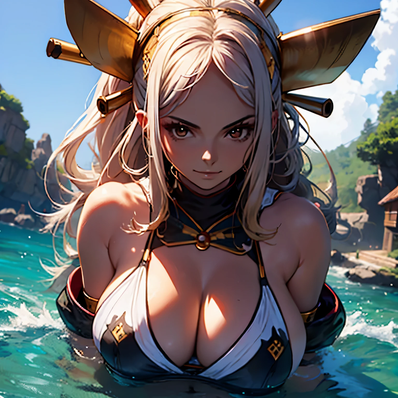 Yamato one piece, perfect body, beautiful face, cintura fina