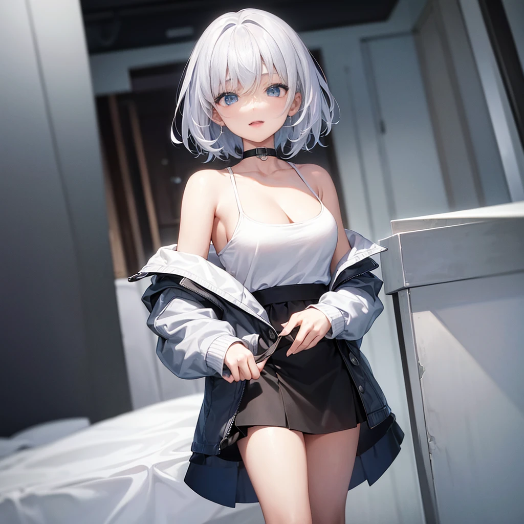 （The appearance of women is１Only the first name and no further appearances、We strictly adhere to）、（Ladies１Names and male majority）、She seduces in front of the guys in a crowded classroom、Extremely Sexy、Yandere Facial Expression、Very embarrassed look、Women are glad to be seen、But women are embarrassed、Tense、Erotic atmosphere、The height of shame、blush cheeks、proud、rather slim figure、Seductive E cup large beautiful breasts、Expressing a beautiful bust in the front、Sexy hip line、Slightly NSFW、Keep your hair color、short haired、Small ponytail、bra less、no panties、A white costume with a lot of transparent exposure that sticks to the white body、Very tight revealing outfit in white、White revealing clothing、White skimpy clothing、See-through small costume in white、White skimpy outfit、Bold revealing outfits in white、A very shameful revealing costume in white、Many men stare at me、Men glued their gaze to women、Men surround women、Women are surrounded by men、Very lascivious men、Men sexually harass women、Men are so eager to sexually harass women、Guys want to touch a woman's bust、Guys want to touch women's hips、Depicts the male majority in more detail、Let a large number of men play an active role、Medically correct body、（8K Video）、highly-detailing