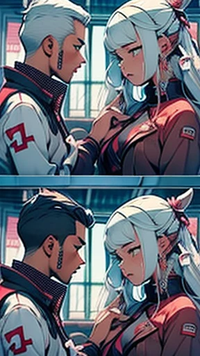 (bent over:1.3), (bentover:1.3), (female on tiptoes:1.3), from side, full body, man behind woman, 1boy, standing sex, standing doggystyle, hetero,

(1girl:perfect face, slim body, medium breasts, short pink hair, ,blazer,white shirt,red ribbon, skirt,collared shirt, shoes, loafers, open mouth, )

(1boy:ugly, dilf, mature male,hand on her head,ossan, fatman, hetero, (ugly man,:1.4) age difference, old man, )

masterpiece, best quality, absurdres, highres, 4k, ray tracing, intricate details, highly detailed,◾️、1woman, blue skin, colored skin,lumpy spiked skin,demon girl, black horns,long hair, silver hair, golden eyes, armor with protrusions, white background