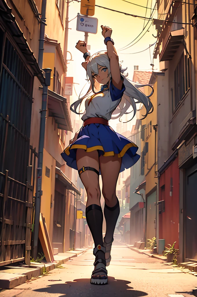 uma imagem de desenho animado de uma mulher com cabelo comprido e rabo de gato, Pose de corpo inteiro de feiticeira escura, garota de anime desonestos, Aqua, Konosuba, Anya, Spy X Family, female action anime girl, personagem de anime feminino, Megumin from konosuba, knights of zodiac girl, full body adoptable, Xianxia de corpo inteiro, Megumin