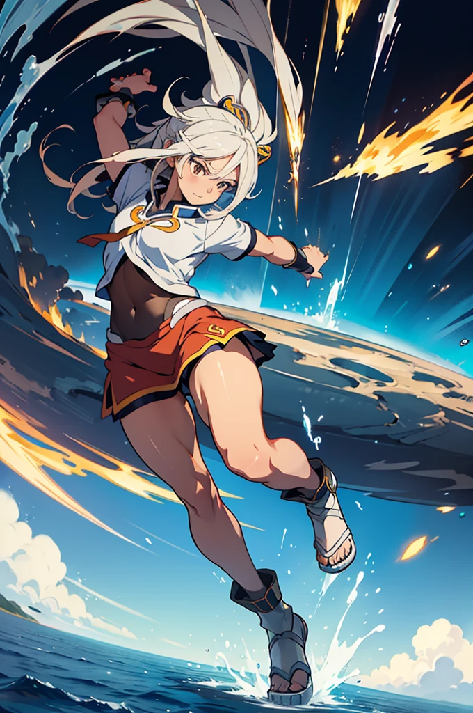 uma imagem de desenho animado de uma mulher com cabelo comprido e rabo de gato, Pose de corpo inteiro de feiticeira escura, garota de anime desonestos, Aqua, Konosuba, Anya, Spy X Family, female action anime girl, personagem de anime feminino, Megumin from konosuba, knights of zodiac girl, full body adoptable, Xianxia de corpo inteiro, Megumin