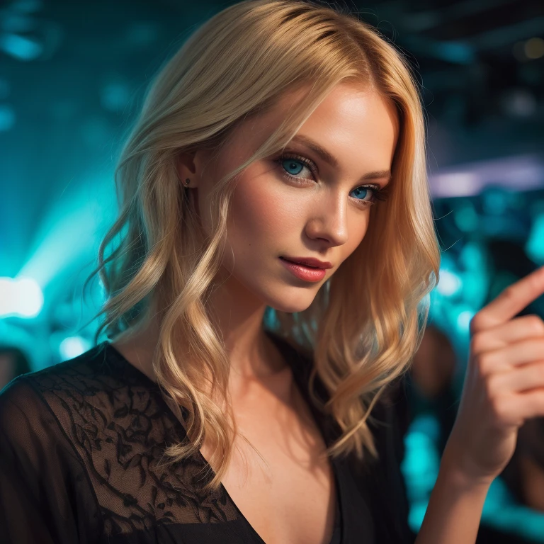 blond woman in a white folder posing for a picture, a portrait by Seb McKinnon, reddit, digital art, blonde goddess, beautiful blonde girl, gorgeous woman, dasha taran, beautiful blonde woman, , anna nikonova aka newmilky, instagram model, a gorgeous blonde, stunning woman, irina nordsol kuzmina, gorgeous female, sexy look at the camera, dancing in a club,