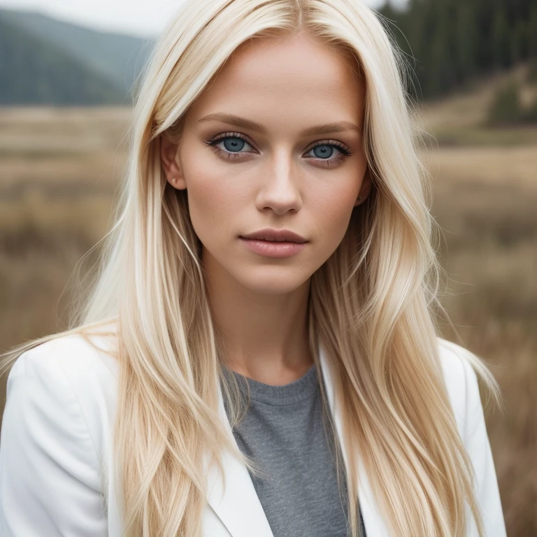 blond woman in a white folder posing for a picture, a portrait by Seb McKinnon, reddit, digital art, blonde goddess, beautiful blonde girl, gorgeous woman, dasha taran, beautiful blonde woman, , anna nikonova aka newmilky, instagram model, a gorgeous blonde, stunning woman, irina nordsol kuzmina, gorgeous female, looking seriously into the camera, posing for model pictures