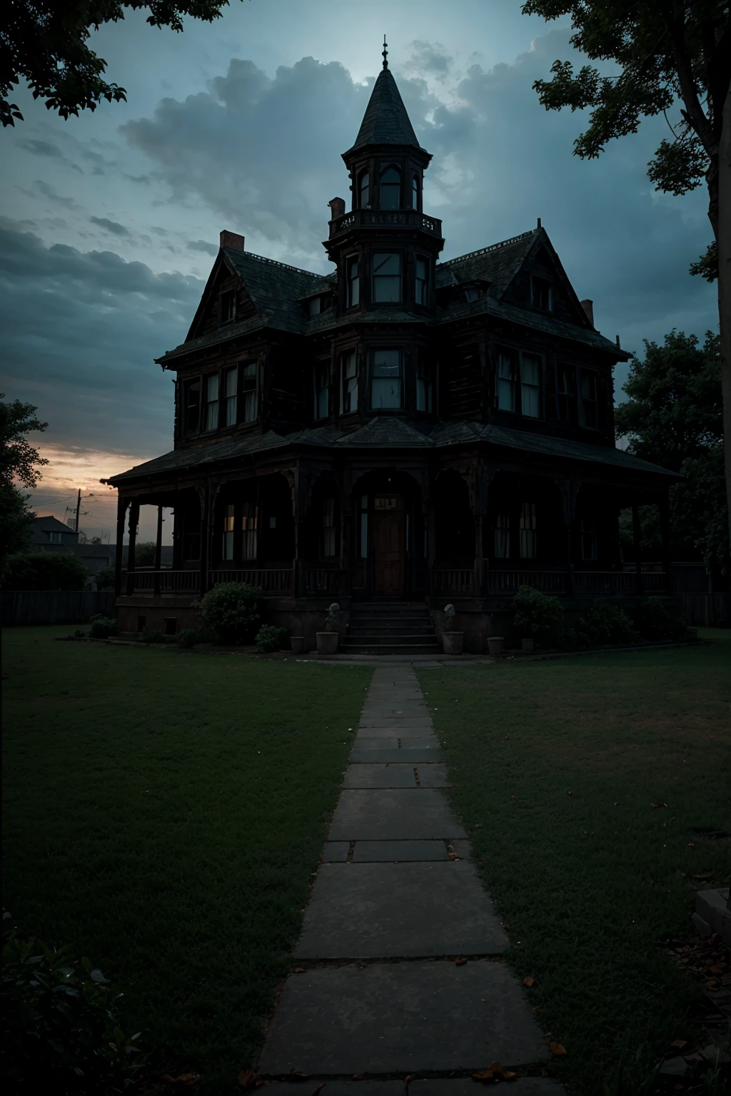 A haunted house