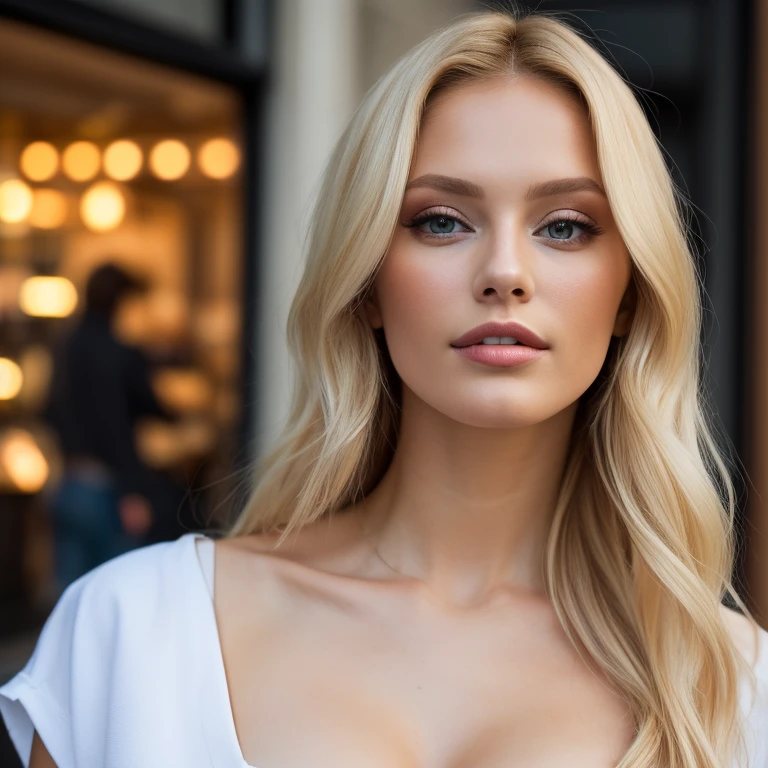 blond woman in a white folder posing for a picture, a portrait by Seb McKinnon, reddit, digital art, blonde goddess, beautiful blonde girl, gorgeous woman, dasha taran, beautiful blonde woman, , anna nikonova aka newmilky, instagram model, a gorgeous blonde, stunning woman, irina nordsol kuzmina, gorgeous female, atractive body posing as a model in some town