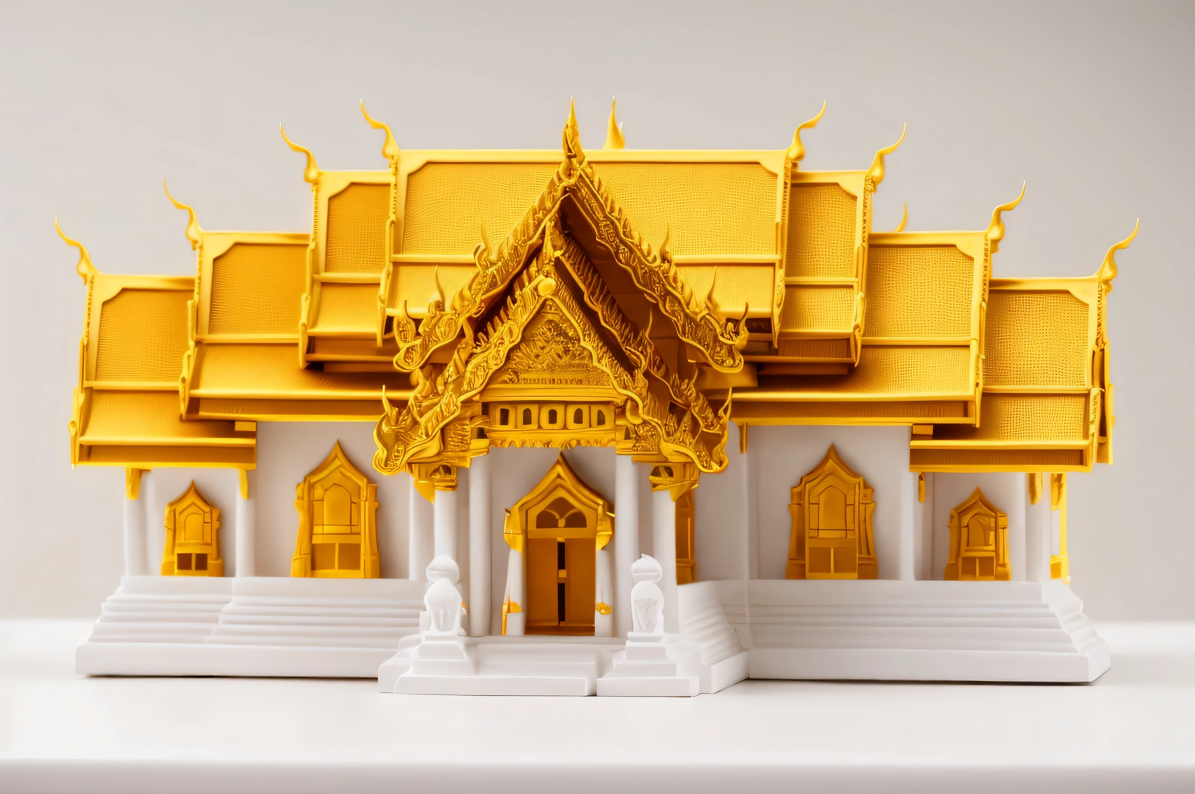 2d cartoon of a there is a white and orange building with a gold roof, khmer temple, buddhist temple, khmer architecture, buddhist architecture, temple, a temple, isolated on white background, immaculately detailed, beautiful detailed miniature, an extremely detailed building, large temples, ancient temple, shot of a highly detailed, khmer temple, elegant highly detailed