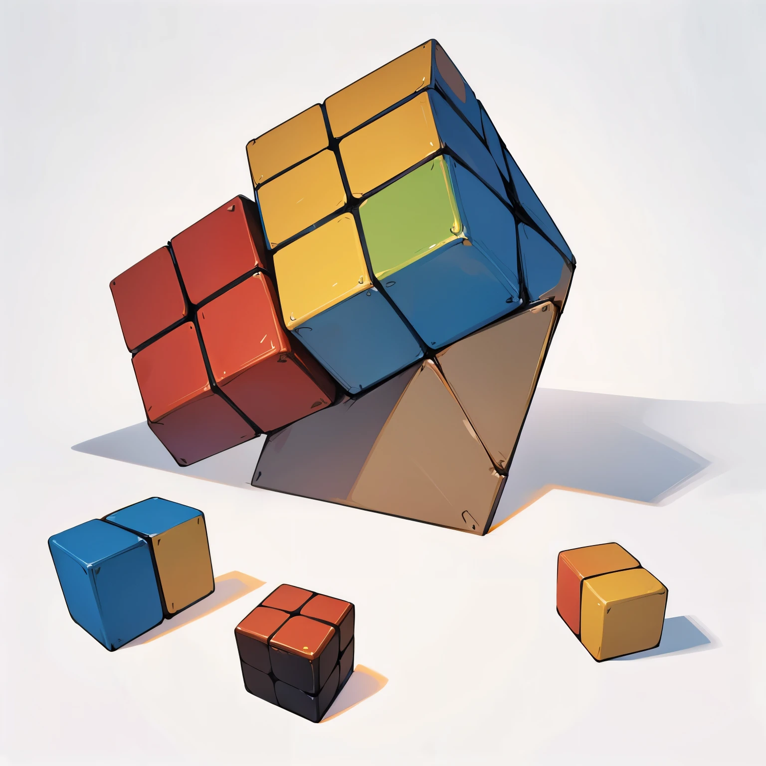 a rubik's cube,braille,Add, subtract, multiply and divide