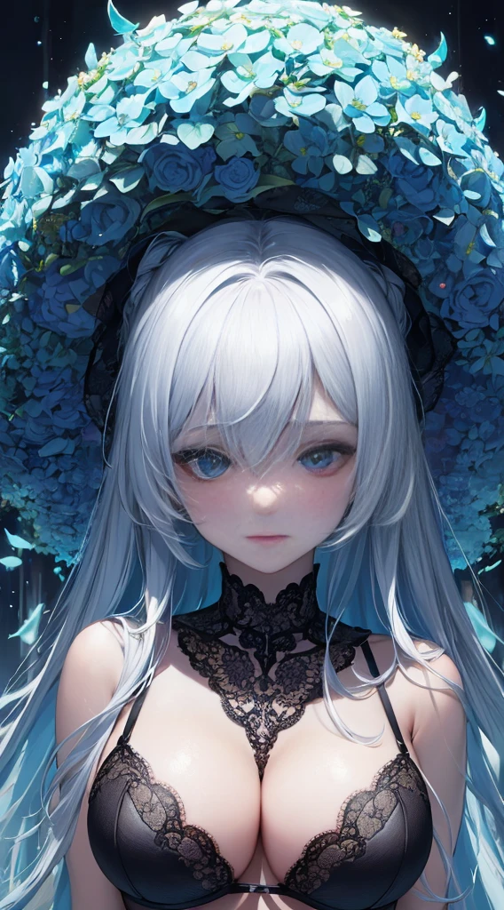 (hyperrealistic), (illustration), (high resolution), (8K), (extremely detailed), (best illustration), (beautiful detailed eyes), (best quality), (super detailed), (masterpiece), (wallpaper), (detailed face), anime face,porcelain-like and pure white, so white that it seemed any semblance of color had been completely bleached from her existence. Her black eyes shone with intellect and were the only part of the woman that looked alive. Her long straight hair reached down to her back and was as white as her skin, and it also had a black butterfly hairpin, Echidna from Re: zero