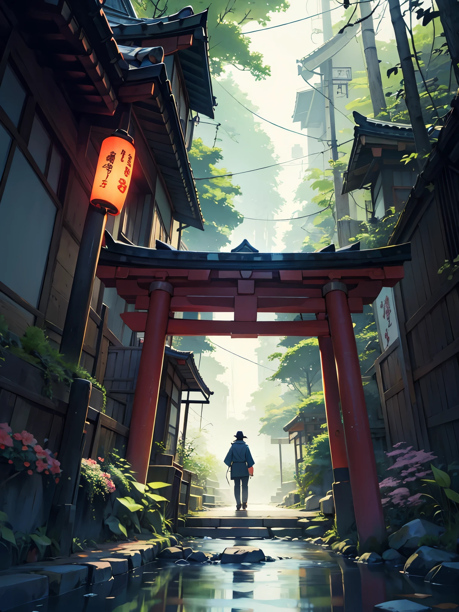 Japanese Nature Neon Art