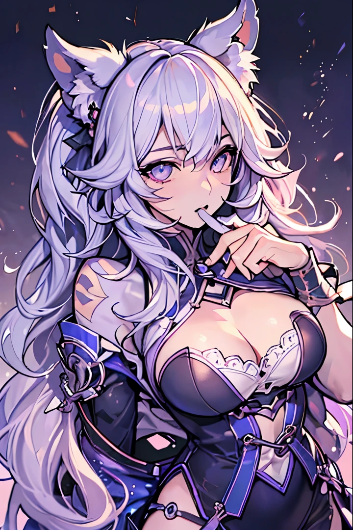 (8k, RAW photo, best quality, masterpiece:1.2), (realistic, photo-realistic:1.37),omertosa,1girl,(Kpop idol), (aegyo sal:1), prety woman, Twin-tailed, Punk clothes, large full breasts, Thumb and four fingers, Anatomically correct fingers, detail portrayal, Lustrous skin,