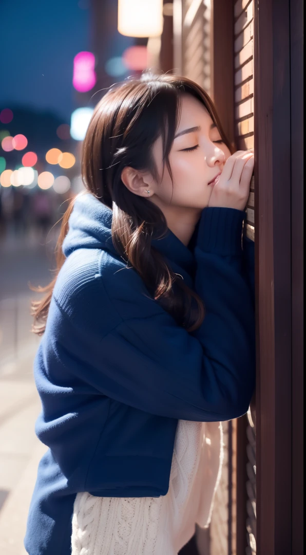30 year-old woman、ren、Cute winter clothes outside、，closed her eyes，very excited，suffocating，I can't breathe，climax，climax，It's almost gone，go，Blushlush，trembling，I can't stand it，Cramps，die、Opening Mouth